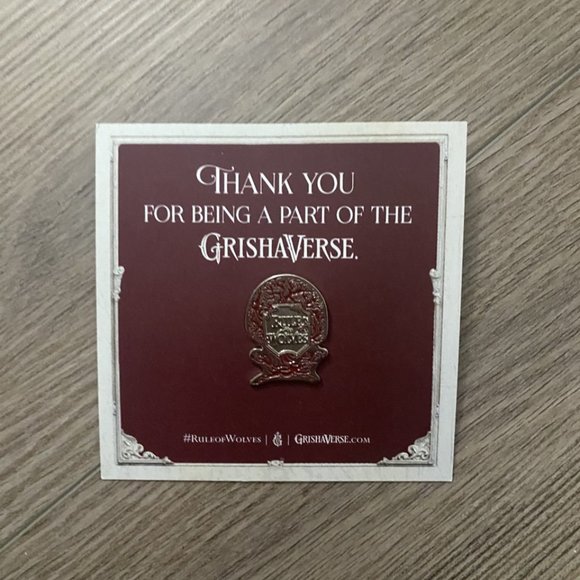 Exclusive pin - Rule of Wolves preorder by Leigh Bardugo - Picture 1 of 1